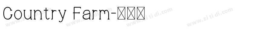 Country Farm字体转换
